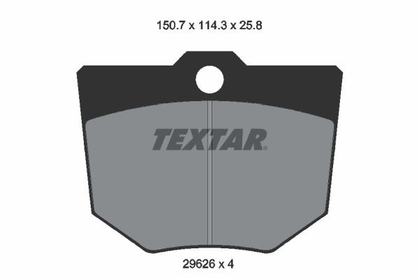 TEXTAR 2962603 Bremsbelagsatz, Scheibenbremse