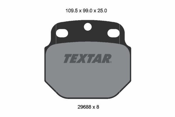TEXTAR 2968801 Bremsbelagsatz, Scheibenbremse