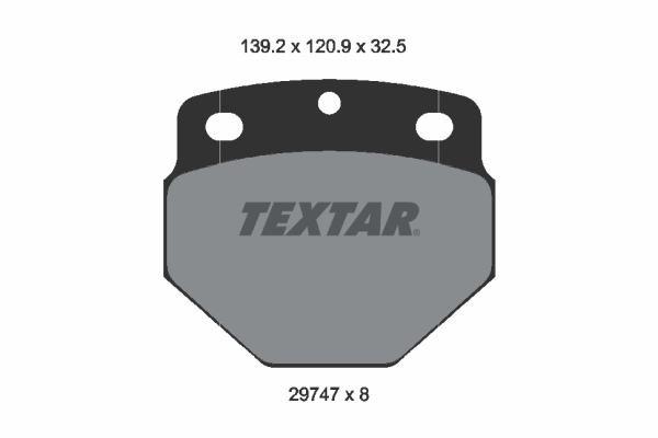 TEXTAR 2974703 Bremsbelagsatz, Scheibenbremse