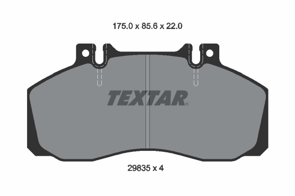 TEXTAR 2983506 Bremsbelagsatz, Scheibenbremse