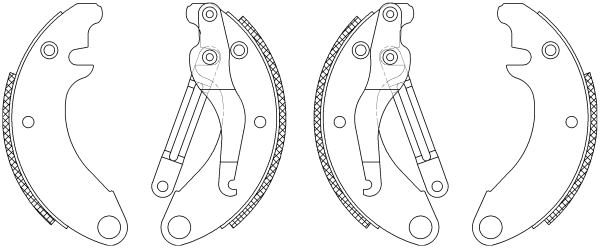 TEXTAR 83000600 Shoe Kit Bremsbackensatz
