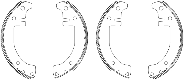 TEXTAR 83003600 Shoe Kit Bremsbackensatz