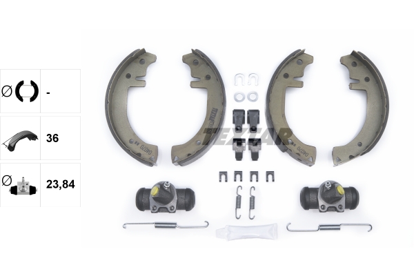 TEXTAR 83003600 Shoe Kit Bremsbackensatz
