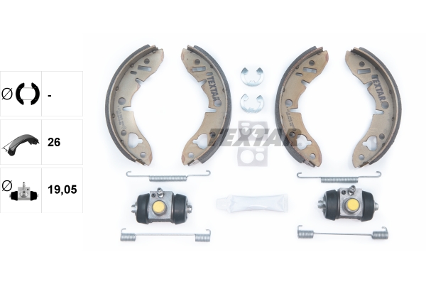 TEXTAR 83003700 Shoe Kit Bremsbackensatz