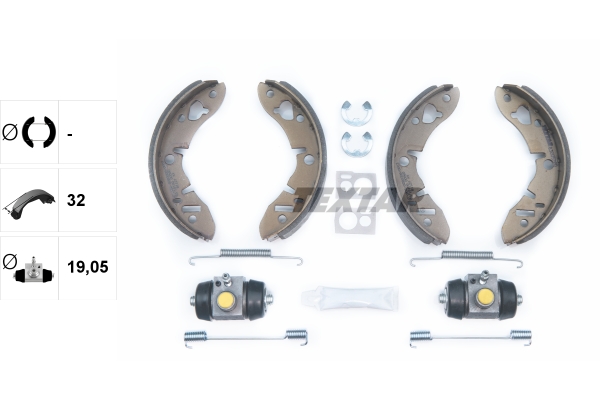 TEXTAR 83005700 Shoe Kit Bremsbackensatz