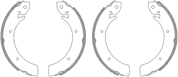 TEXTAR 83015702 Shoe Kit Bremsbackensatz