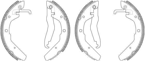 TEXTAR 83027600 Shoe Kit Bremsbackensatz