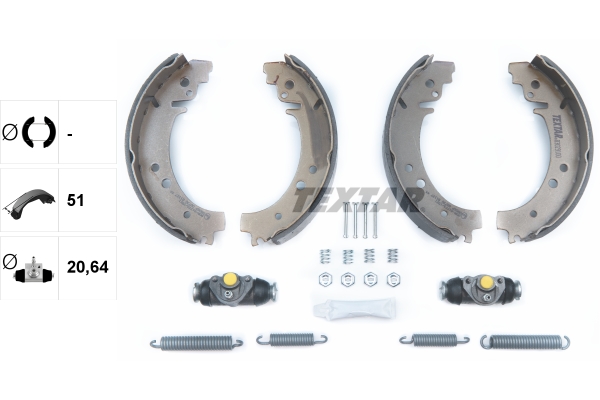 TEXTAR 83029100 Shoe Kit Bremsbackensatz