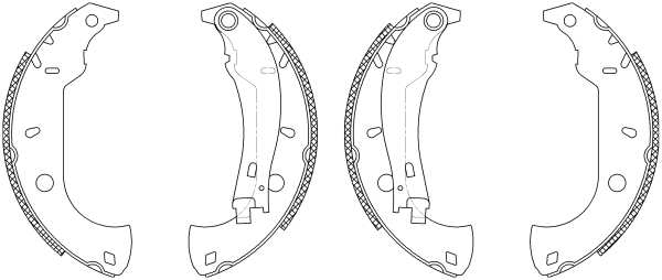 TEXTAR 83037004 Shoe Kit Bremsbackensatz