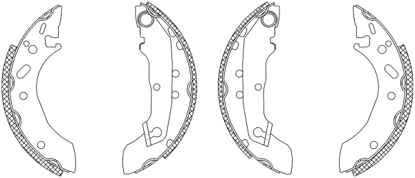 TEXTAR 83043701 Shoe Kit Bremsbackensatz