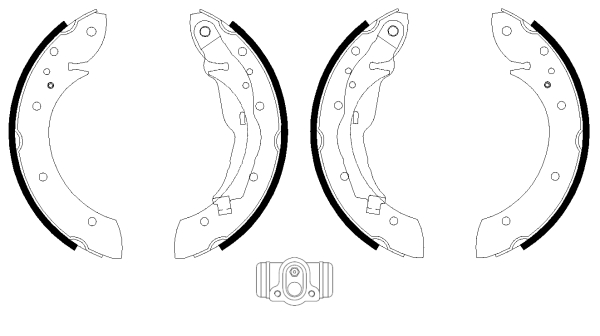 TEXTAR 83044000 Shoe Kit Bremsbackensatz