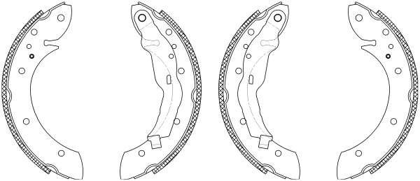 TEXTAR 83044001 Shoe Kit Bremsbackensatz