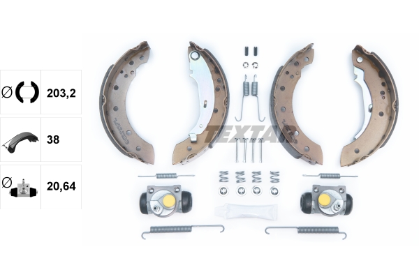 TEXTAR 83048006 Shoe Kit Bremsbackensatz