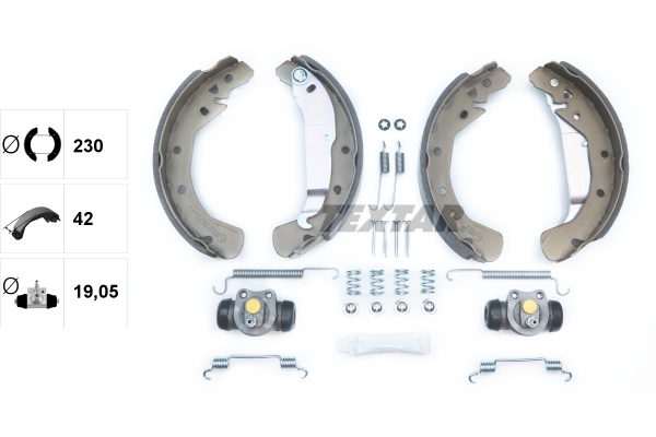 TEXTAR 83049001 Shoe Kit Bremsbackensatz