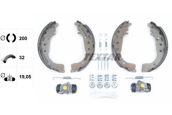 TEXTAR 83053500 Shoe Kit Bremsbackensatz