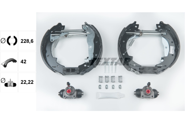 TEXTAR 84030403 Shoe Kit Pro Bremsbackensatz