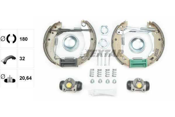 TEXTAR 84031203 Shoe Kit Pro Bremsbackensatz