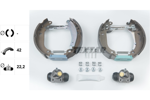 TEXTAR 84037401 Shoe Kit Pro Bremsbackensatz