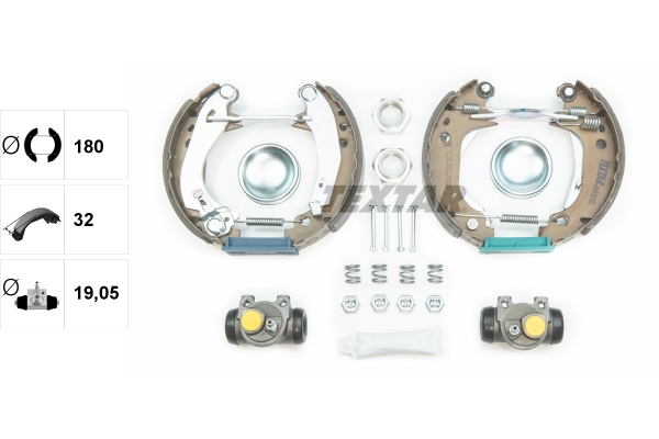 TEXTAR 84038202 Shoe Kit Pro Bremsbackensatz