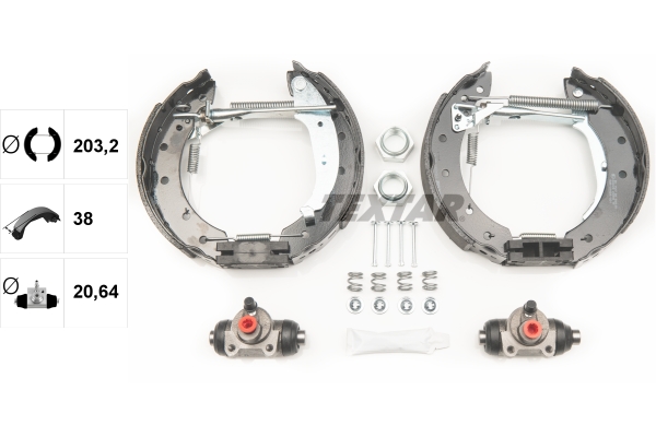 TEXTAR 84048004 Shoe Kit Pro Bremsbackensatz