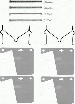 TEXTAR 82012400 Zubehörsatz, Scheibenbremsbelag