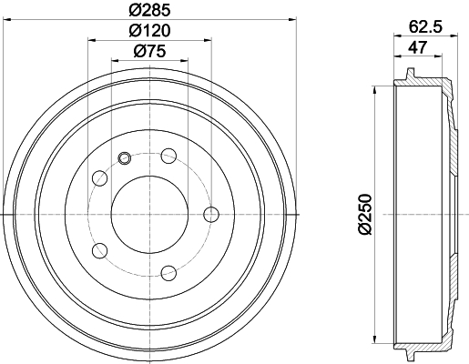 TEXTAR 94000900 Bremstrommel