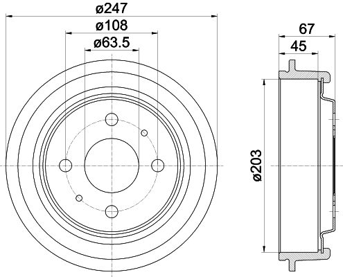 TEXTAR 94001600 Bremstrommel