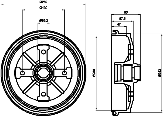TEXTAR 94004300 Bremstrommel