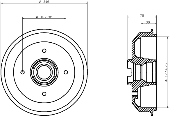 TEXTAR 94005400 Bremstrommel