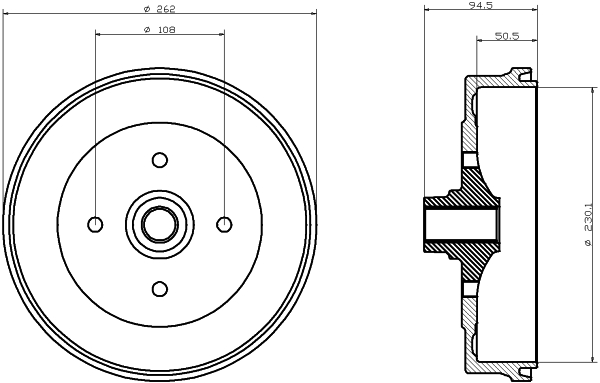 TEXTAR 94008700 Bremstrommel