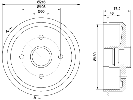 TEXTAR 94008800 Bremstrommel