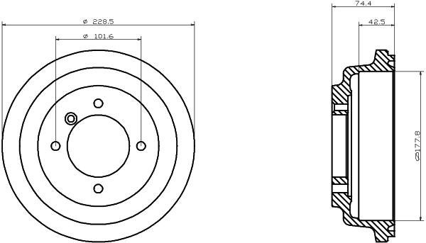 TEXTAR 94015200 Bremstrommel