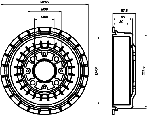 TEXTAR 94015600 Bremstrommel