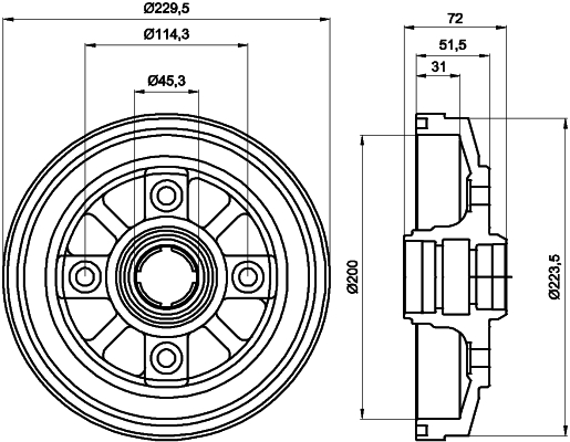 TEXTAR 94016100 Bremstrommel