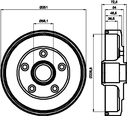 TEXTAR 94016200 Bremstrommel