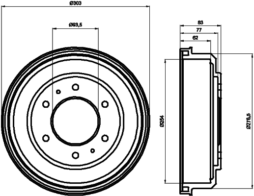 TEXTAR 94016300 Bremstrommel