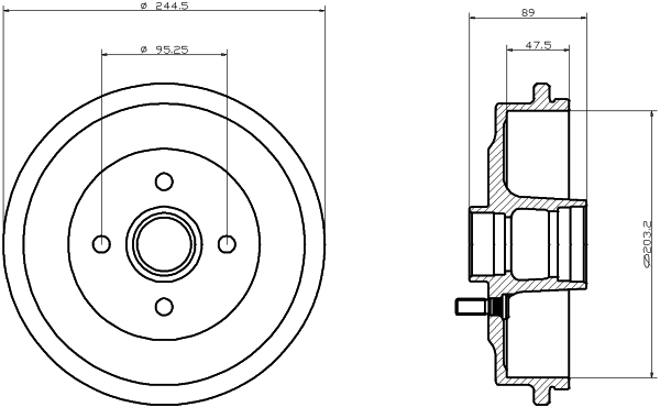 TEXTAR 94016500 Bremstrommel