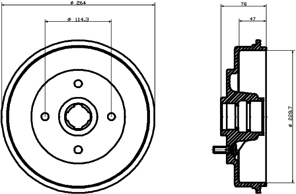 TEXTAR 94016600 Bremstrommel