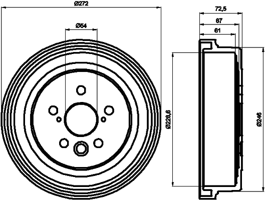 TEXTAR 94018100 Bremstrommel