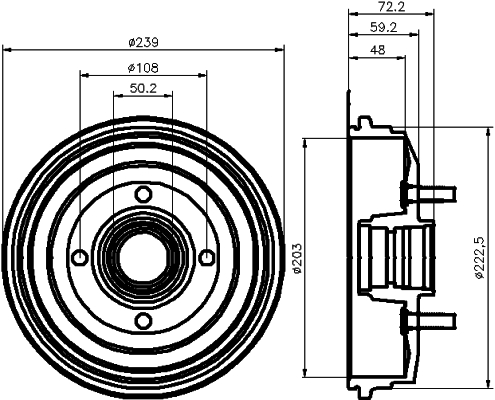 TEXTAR 94018400 Bremstrommel