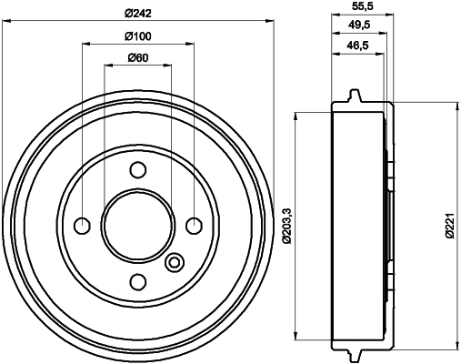 TEXTAR 94018800 Bremstrommel