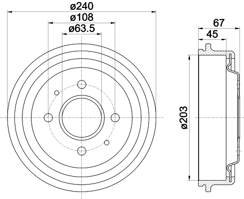 TEXTAR 94019100 Bremstrommel