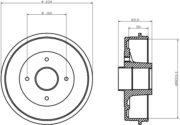 TEXTAR 94019500 Bremstrommel