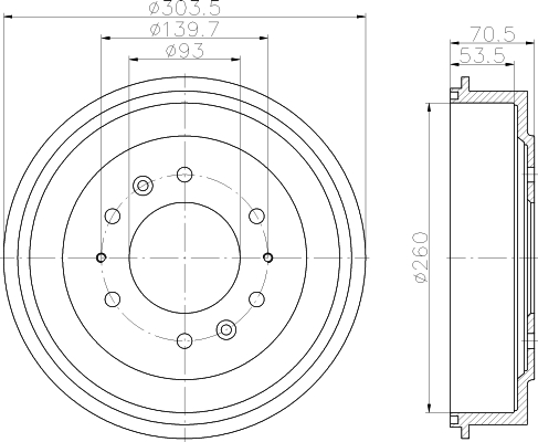 TEXTAR 94020800 Bremstrommel