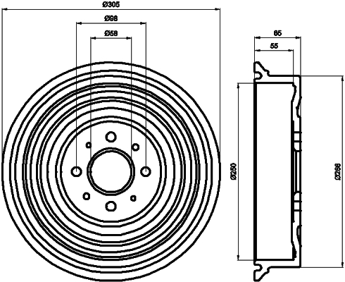 TEXTAR 94021900 Bremstrommel