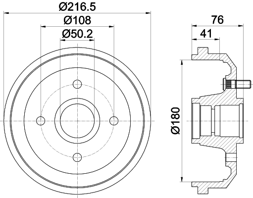 TEXTAR 94023700 Bremstrommel