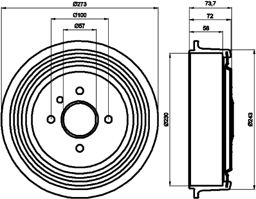 TEXTAR 94031800 Bremstrommel