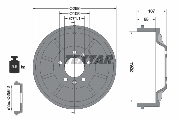 TEXTAR 94032900 Bremstrommel