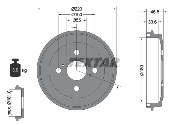 TEXTAR 94036400 спирачен...