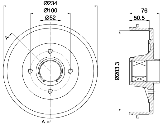 TEXTAR 94042000 Bremstrommel